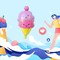 Ice Cream Balloons Sweet Candy Ice Cream Shaped Aluminum Foil Mylar Balloons
